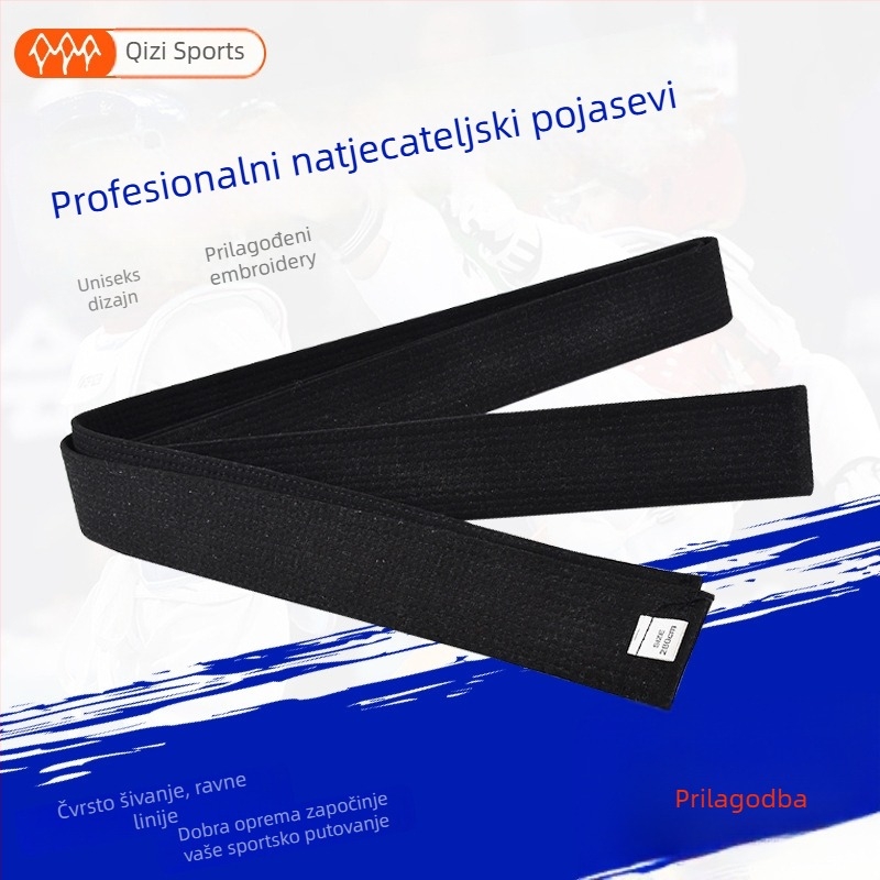 Pojas za natjecanje u Taekwondo/Judo, pamuk, uzorak pruge ili jednobojan, podstava od pamuka, za trening i borilačke vještine