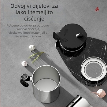 Integrirani spremnik za ulje od nehrđajućeg čelika s filtrom i cjedilom, kuhinjski uljnjak s automatskim poklopcem