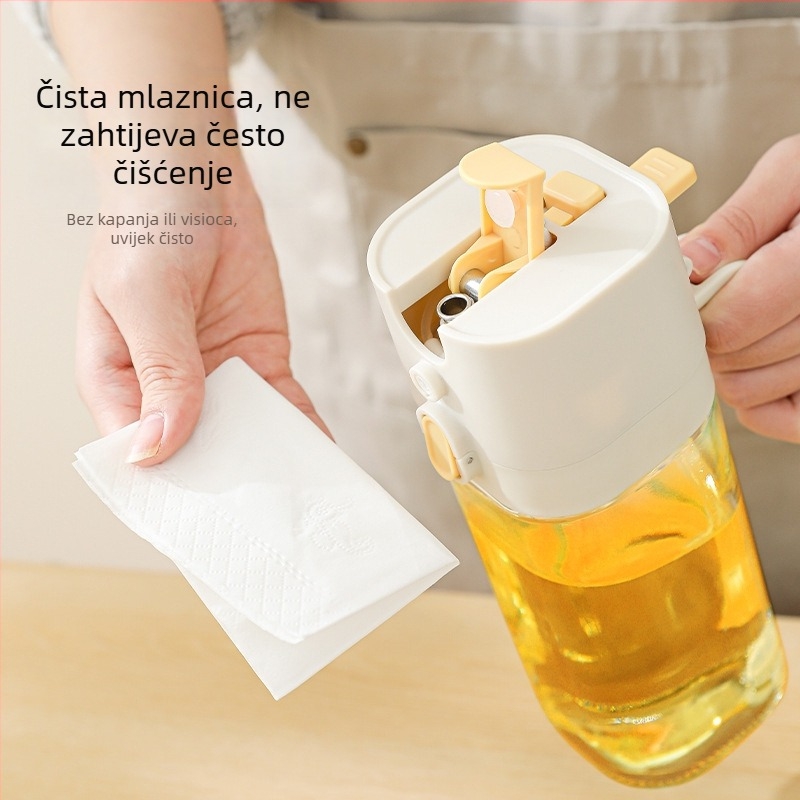 Staklena boca za ulje, automatsko otvaranje i zatvaranje, 2-u-1 posuda za ulje i filtr, moderan minimalistički stil