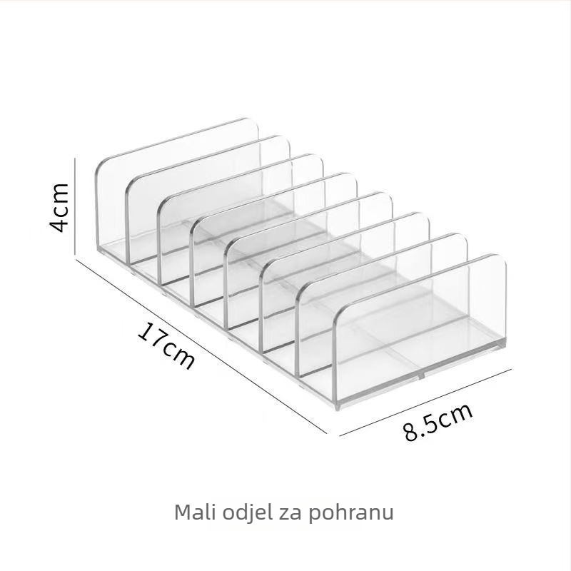 Stolna kutija za pohranu mobitela – prozirni višefunkcijski prikazni stalak, model M-9312, PET plast, kapacitet 2L