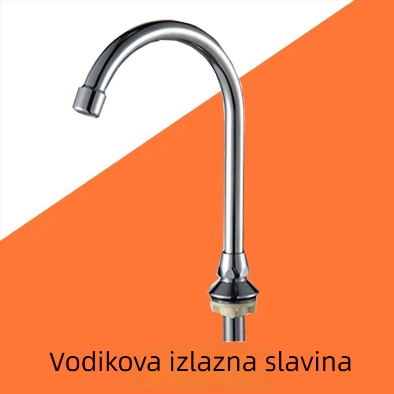 Nožno upravljani umivaonički faucet od bakra, za laboratorije; trenutačno ispiranje; tlak 1,2 MPa