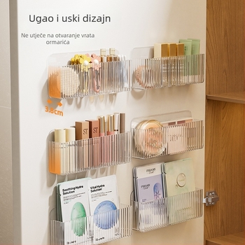 Ogledni ormarić za pohranu — zidni, PS materijal, kapacitet 1 L, moderni minimalistički stil, geometrijski uzorak