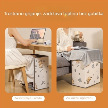 Grijač za stopala za ured s mrežnim napajanjem, mehaničko daljinsko upravljanje, univerzalna kompatibilnost