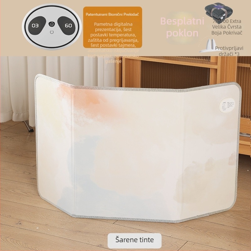 Grijač za stopala za ured s mrežnim napajanjem, mehaničko daljinsko upravljanje, univerzalna kompatibilnost