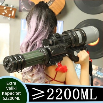 Vodni pištolj za djecu — plastični, kapacitet 2800 ml, PP pakiranje, pogodno za uzrast 7–14 godina