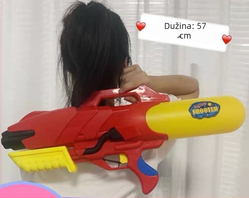 Vodni pištolj za djecu — plastični, kapacitet 2800 ml, PP pakiranje, pogodno za uzrast 7–14 godina