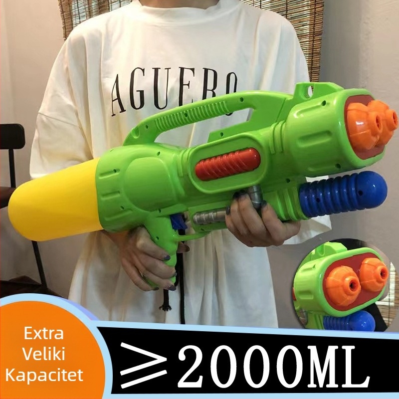Vodni pištolj za djecu — plastični, kapacitet 2800 ml, PP pakiranje, pogodno za uzrast 7–14 godina