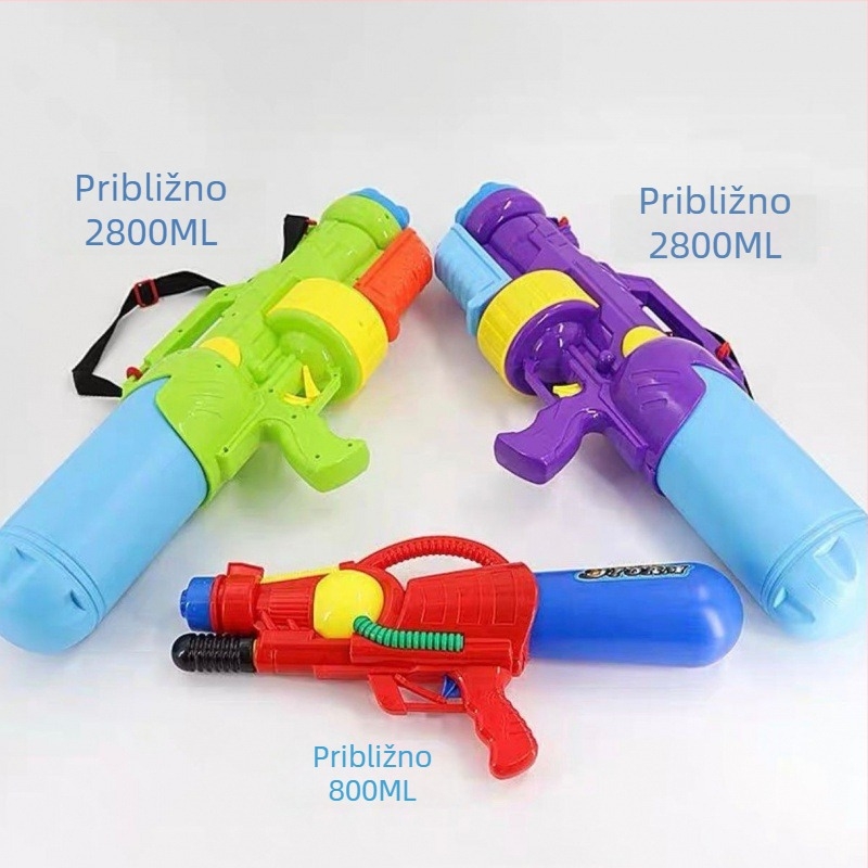 Vodni pištolj za djecu — plastični, kapacitet 2800 ml, PP pakiranje, pogodno za uzrast 7–14 godina