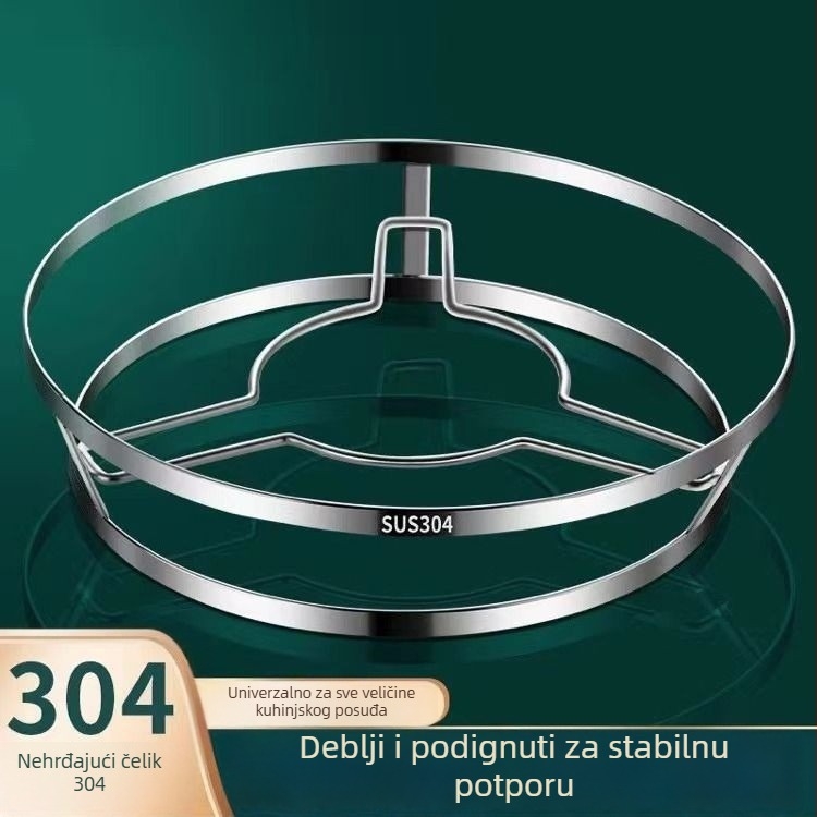 Stalak za posude od nehrđajućeg čelika, Višenamjenski kuhinjski organizator, Zaokruženi dizajn, Drži posude, poklopce i lonce