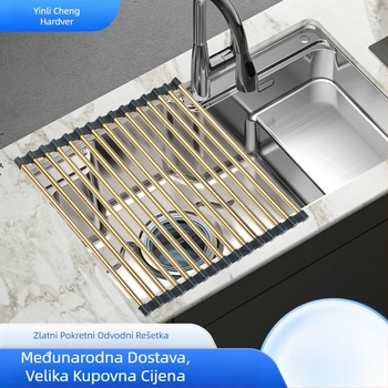 Sklopiva odvodnja posuđa od nehrđajućeg čelika sa silikonskim filtrom; serija Folding roller shutter; Brand Eternal success; Prilagodba: Da