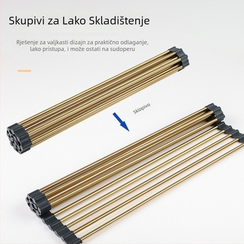 Sklopiva odvodnja posuđa od nehrđajućeg čelika sa silikonskim filtrom; serija Folding roller shutter; Brand Eternal success; Prilagodba: Da