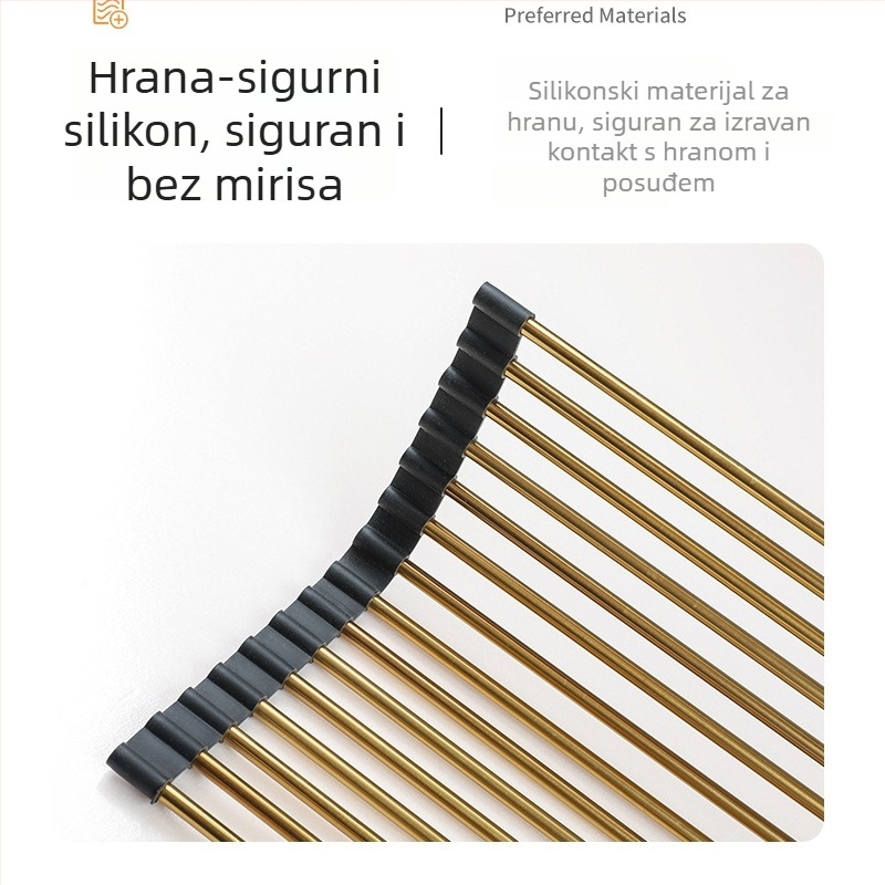 Sklopiva odvodnja posuđa od nehrđajućeg čelika sa silikonskim filtrom; serija Folding roller shutter; Brand Eternal success; Prilagodba: Da