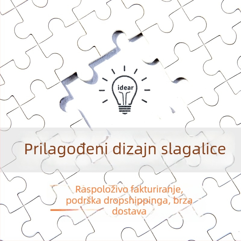 Drveni pložni puzzle — prilagodljiv 500/1000 dijelova, DIY s vlastitim crtežima