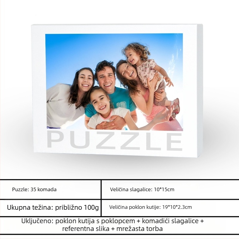 Drveni pložni puzzle — prilagodljiv 500/1000 dijelova, DIY s vlastitim crtežima
