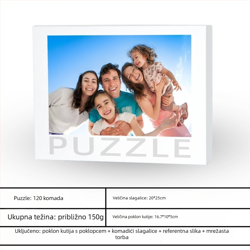 Drveni pložni puzzle — prilagodljiv 500/1000 dijelova, DIY s vlastitim crtežima