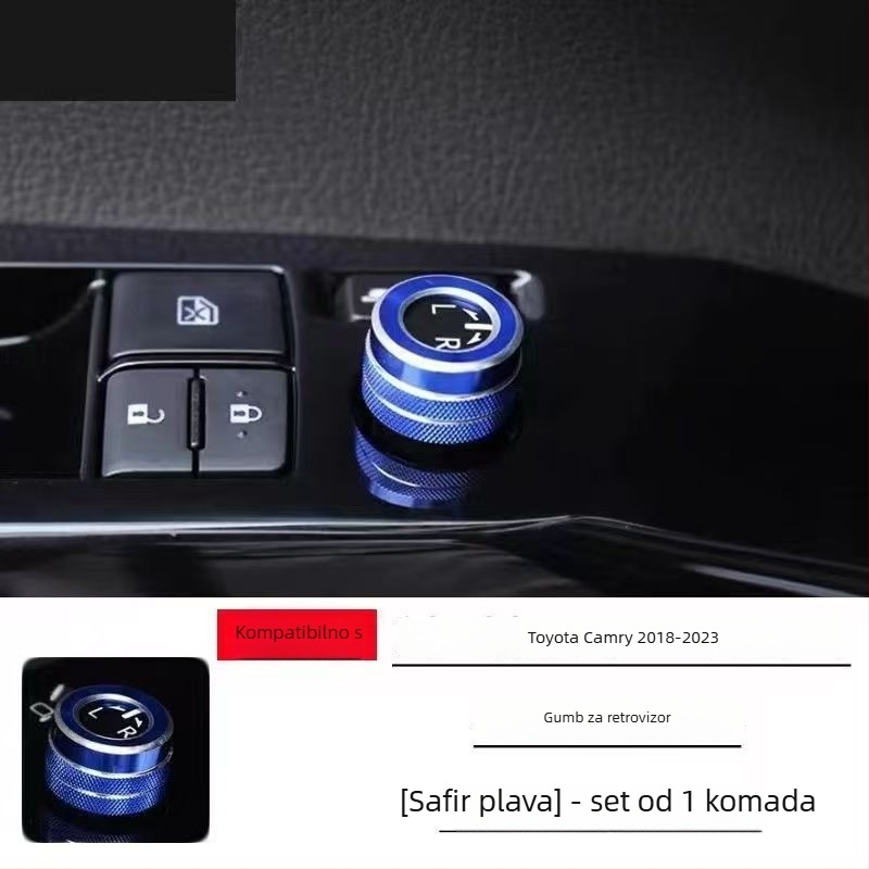 Unutrašnji auto dodatak: poklopac za paljenje za Camry 18–23, aluminijska legura, otisnuti logo, prilagođavanje