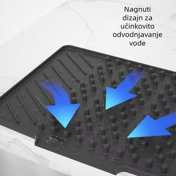 Silikonski odvodnik za posuđe, modularni sustav skladištenja, podesiv, protuklizni, izolacijska podloga