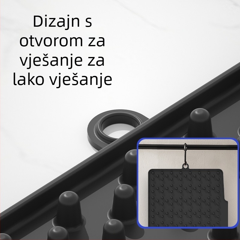 Silikonski odvodnik za posuđe, modularni sustav skladištenja, podesiv, protuklizni, izolacijska podloga