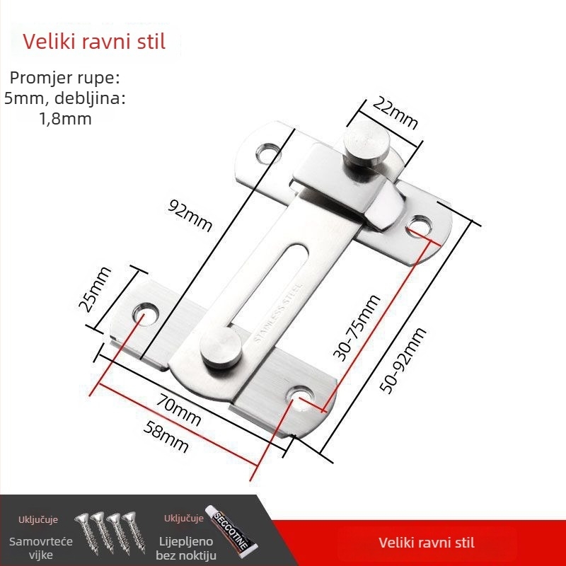Brava za vrata s leptir zatvaračem – Brand Unique – Moderan stil