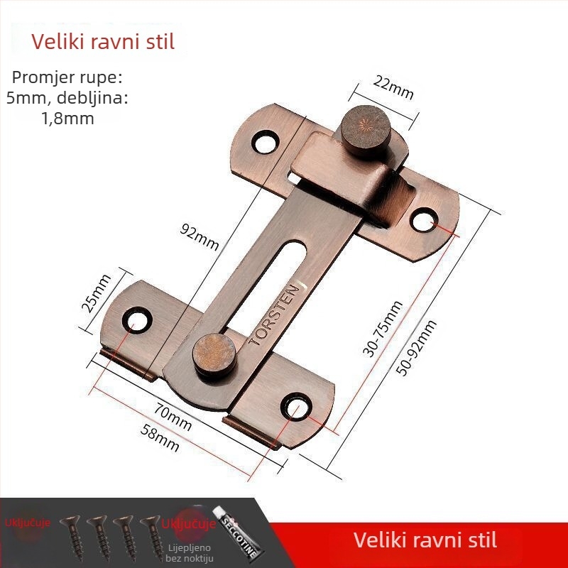 Brava za vrata s leptir zatvaračem – Brand Unique – Moderan stil