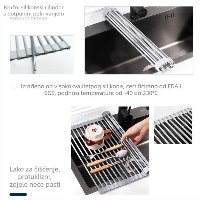 Držač za posuđe od silikona, model 11243, moderni minimalistički stil, marka Huitianfu