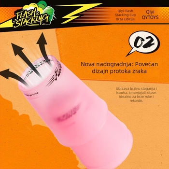 Qiyi set čaša za brzu slaganje, plastike, za mlade 7–14 godina, potiče koordinaciju ruke i oka