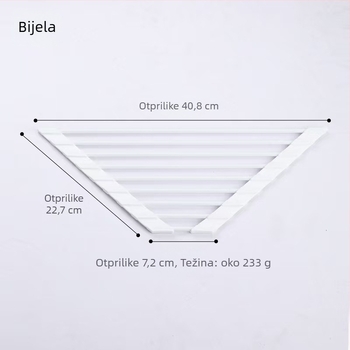 Sklopivi silikon trokutasti odvodni stalak za kuhinju (Materijal: silikon; Oblik: trokut; Funkcija: odvodni stalak za posuđe; Sklopiv)