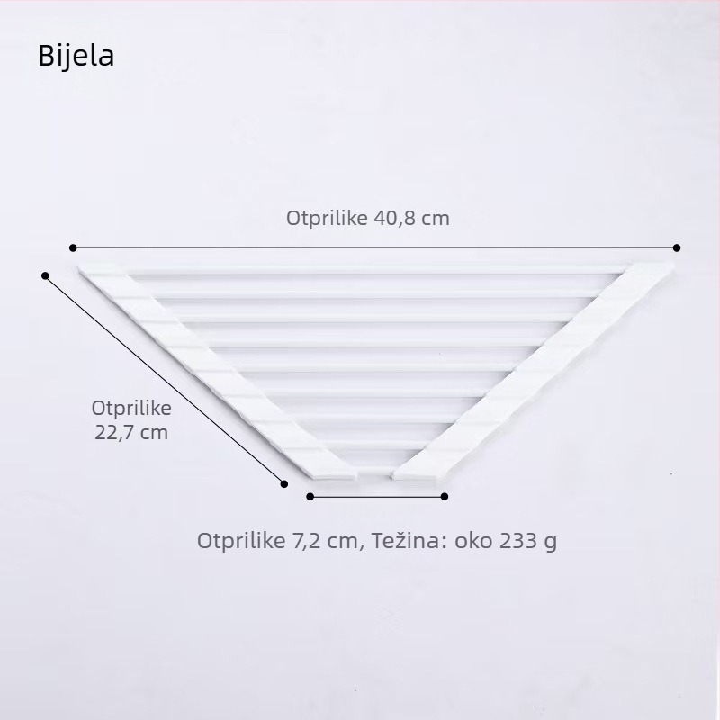 Sklopivi silikon trokutasti odvodni stalak za kuhinju (Materijal: silikon; Oblik: trokut; Funkcija: odvodni stalak za posuđe; Sklopiv)