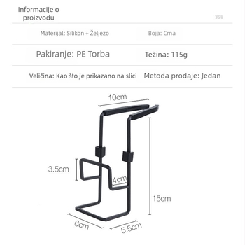 Zidni stalak od željeznog žice za odvod vode s držačem za spužvu i čeličnu vunu