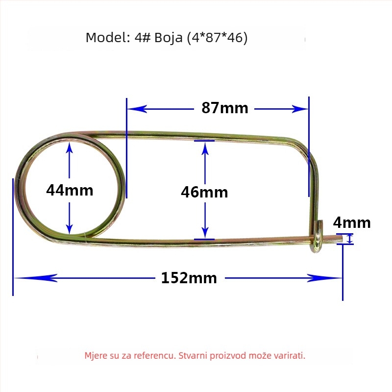 Lan Yue opružni čepovi od ugljičnog čelika, ojačani spojni čepovi, pravokutnog tipa, galvanizirani, DIN11023 standard, čepovi za pozicioniranje