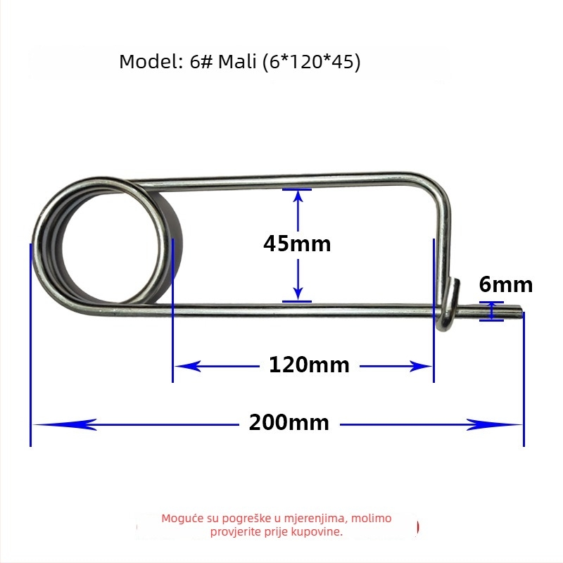 Lan Yue opružni čepovi od ugljičnog čelika, ojačani spojni čepovi, pravokutnog tipa, galvanizirani, DIN11023 standard, čepovi za pozicioniranje