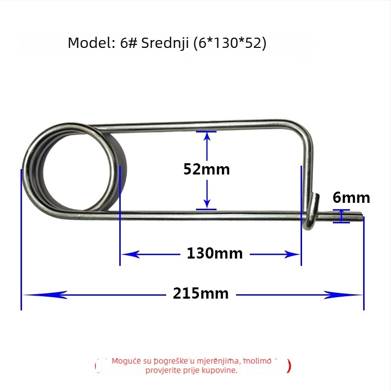 Lan Yue opružni čepovi od ugljičnog čelika, ojačani spojni čepovi, pravokutnog tipa, galvanizirani, DIN11023 standard, čepovi za pozicioniranje