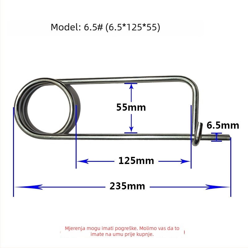 Lan Yue opružni čepovi od ugljičnog čelika, ojačani spojni čepovi, pravokutnog tipa, galvanizirani, DIN11023 standard, čepovi za pozicioniranje