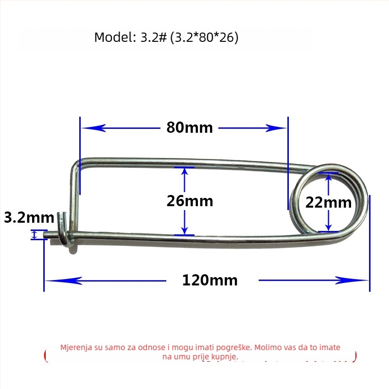 Lan Yue opružni čepovi od ugljičnog čelika, ojačani spojni čepovi, pravokutnog tipa, galvanizirani, DIN11023 standard, čepovi za pozicioniranje