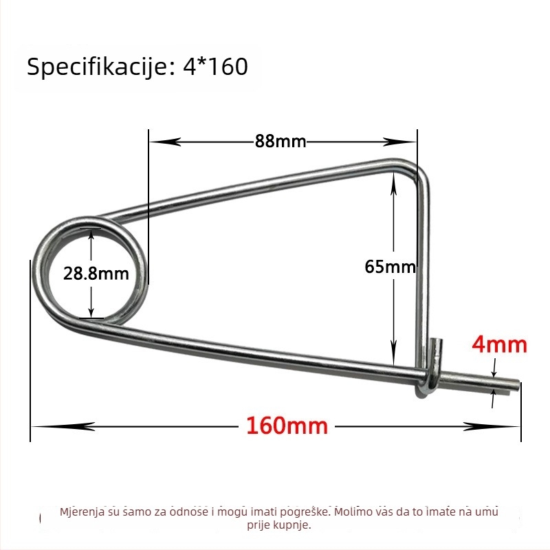 Lan Yue opružni čepovi od ugljičnog čelika, ojačani spojni čepovi, pravokutnog tipa, galvanizirani, DIN11023 standard, čepovi za pozicioniranje