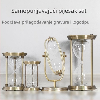 YIECGY Ukras s pješčanim satom od cinkove legure – lijevano, viseći ukras