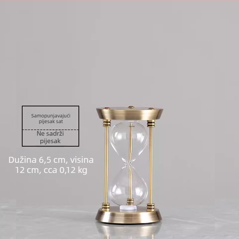 YIECGY Ukras s pješčanim satom od cinkove legure – lijevano, viseći ukras