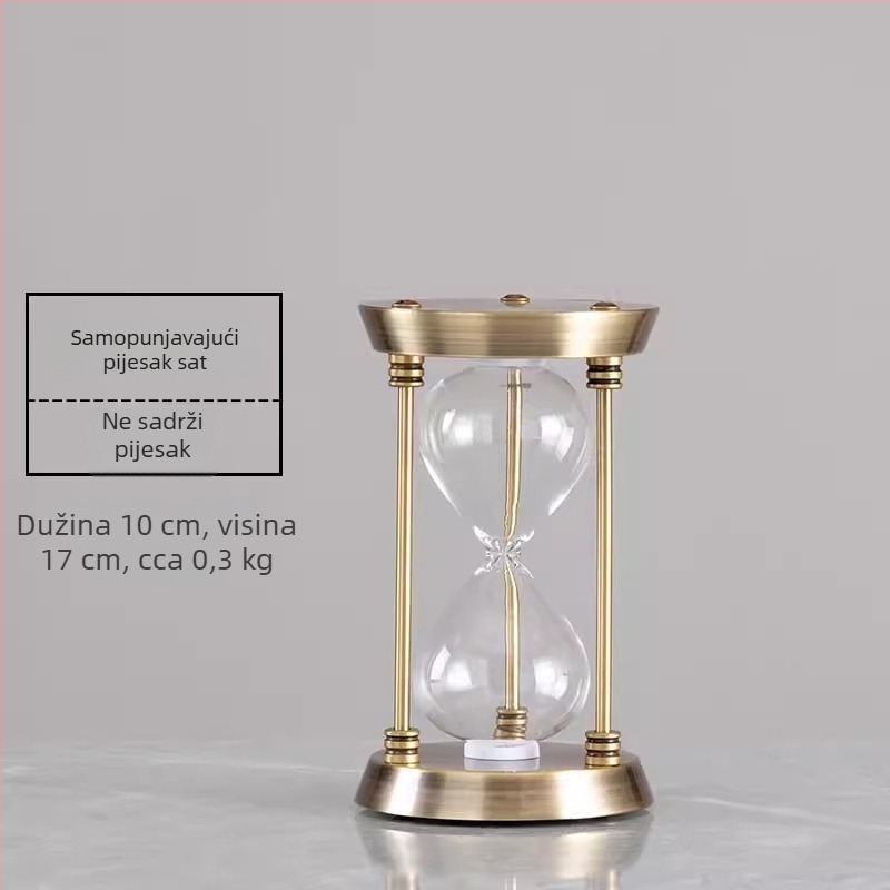 YIECGY Ukras s pješčanim satom od cinkove legure – lijevano, viseći ukras