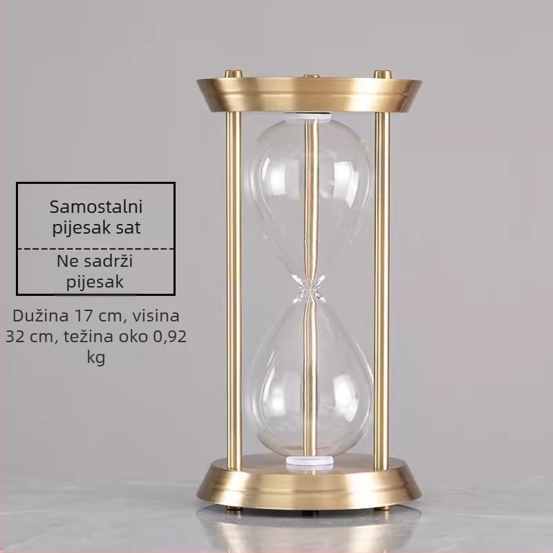 YIECGY Ukras s pješčanim satom od cinkove legure – lijevano, viseći ukras