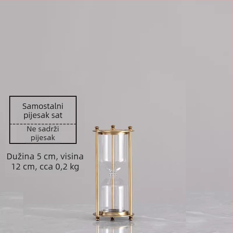 YIECGY Ukras s pješčanim satom od cinkove legure – lijevano, viseći ukras