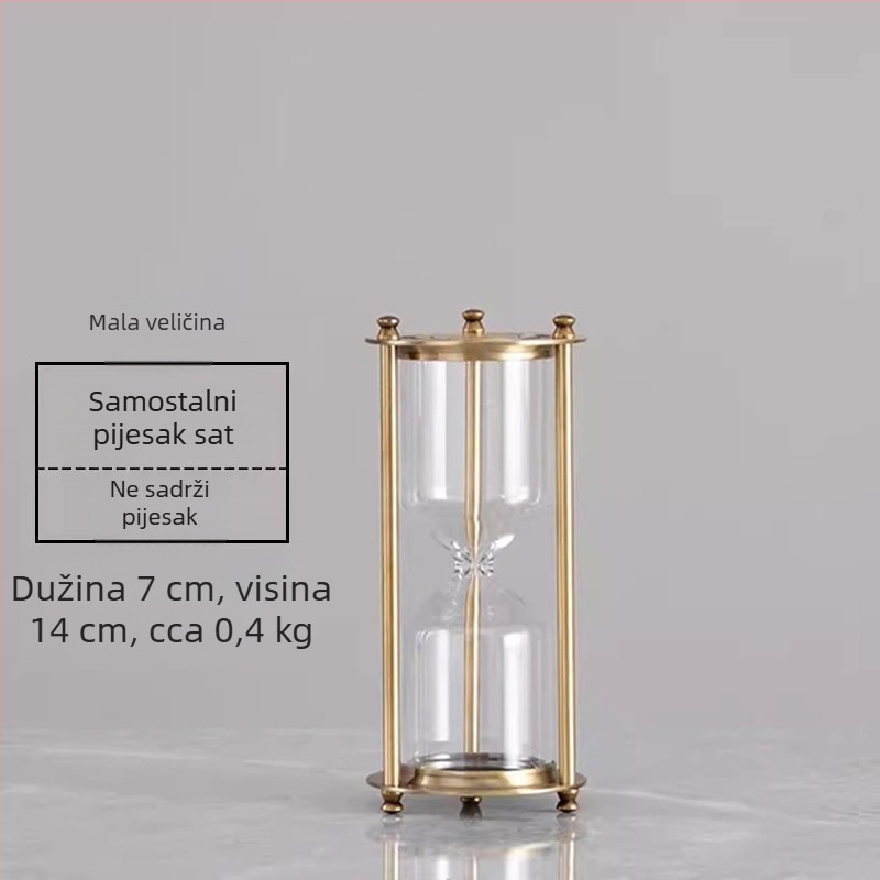 YIECGY Ukras s pješčanim satom od cinkove legure – lijevano, viseći ukras