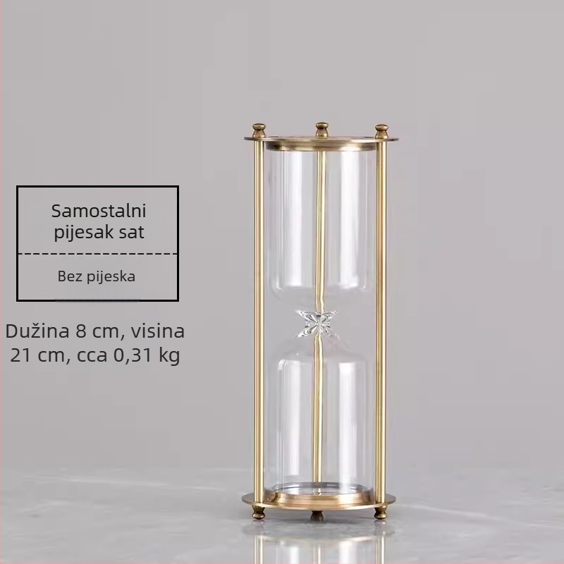 YIECGY Ukras s pješčanim satom od cinkove legure – lijevano, viseći ukras