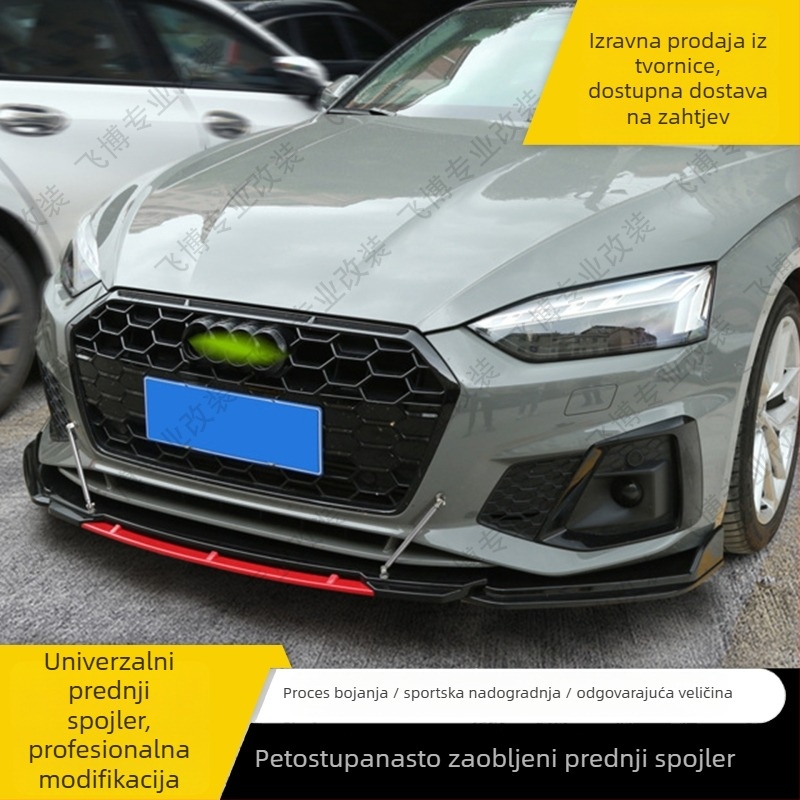 Univerzalni prednji lip spojler s četiri sekcije, dvostruki sloj, okružuje prednji branik (Brand: Huan ni; Bez prilagodbe)