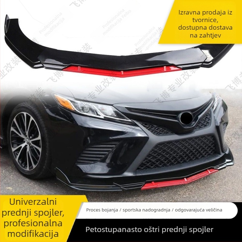Univerzalni prednji lip spojler s četiri sekcije, dvostruki sloj, okružuje prednji branik (Brand: Huan ni; Bez prilagodbe)