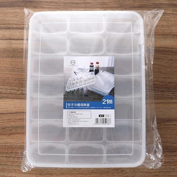 Kutija za knedle, kvadratna, PP, kapacitet 301–500 ml, sigurna za mikrovalnu