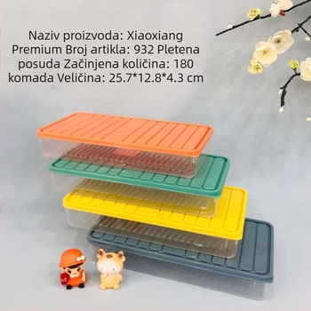 Plastična kutija za knedle s poklopcem – stohovatelna, kuhinjsko skladište za čuvanje svježine