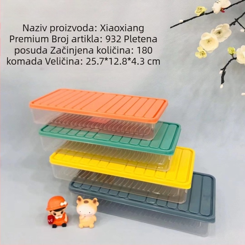 Plastična kutija za knedle s poklopcem – stohovatelna, kuhinjsko skladište za čuvanje svježine