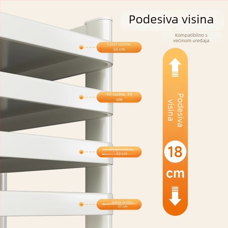 Ken chuang Višenamjenski nehrđajući čelični stolni stalak za kuhinju, 1 sloj