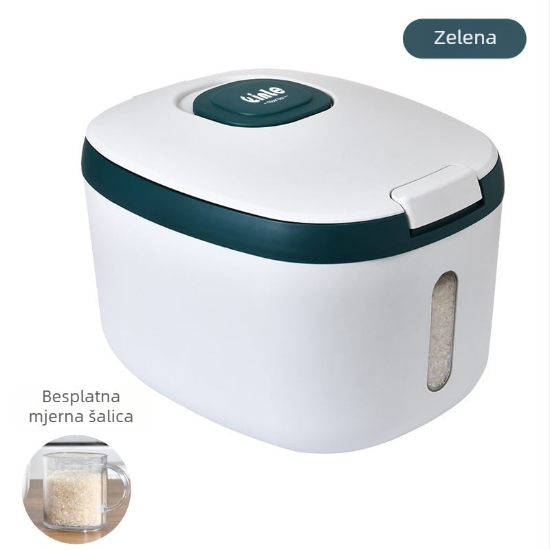 Spremnik za rižu i brašno, otporan na vlagu, ABS plast, kapacitet 5–6 L, moderan minimalistički dizajn