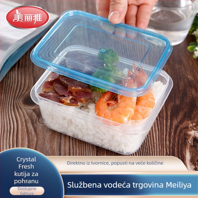Meiliya Jingcai Kutija za hranu, prozirna plastična zatvorena kutija za mikrovalnu